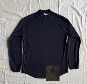 Insport Polartec Shirt Men's L Black Level 1 Base Layer Mock Neck Made in USA